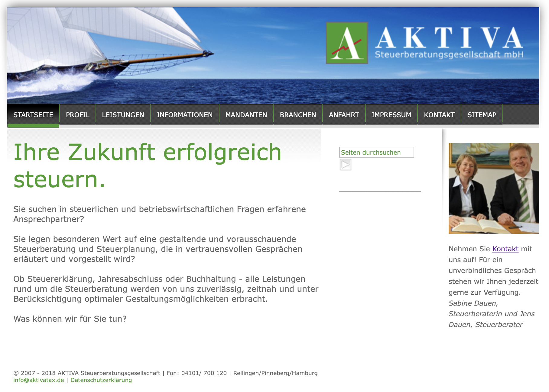 Aktivatax.de – alte Website