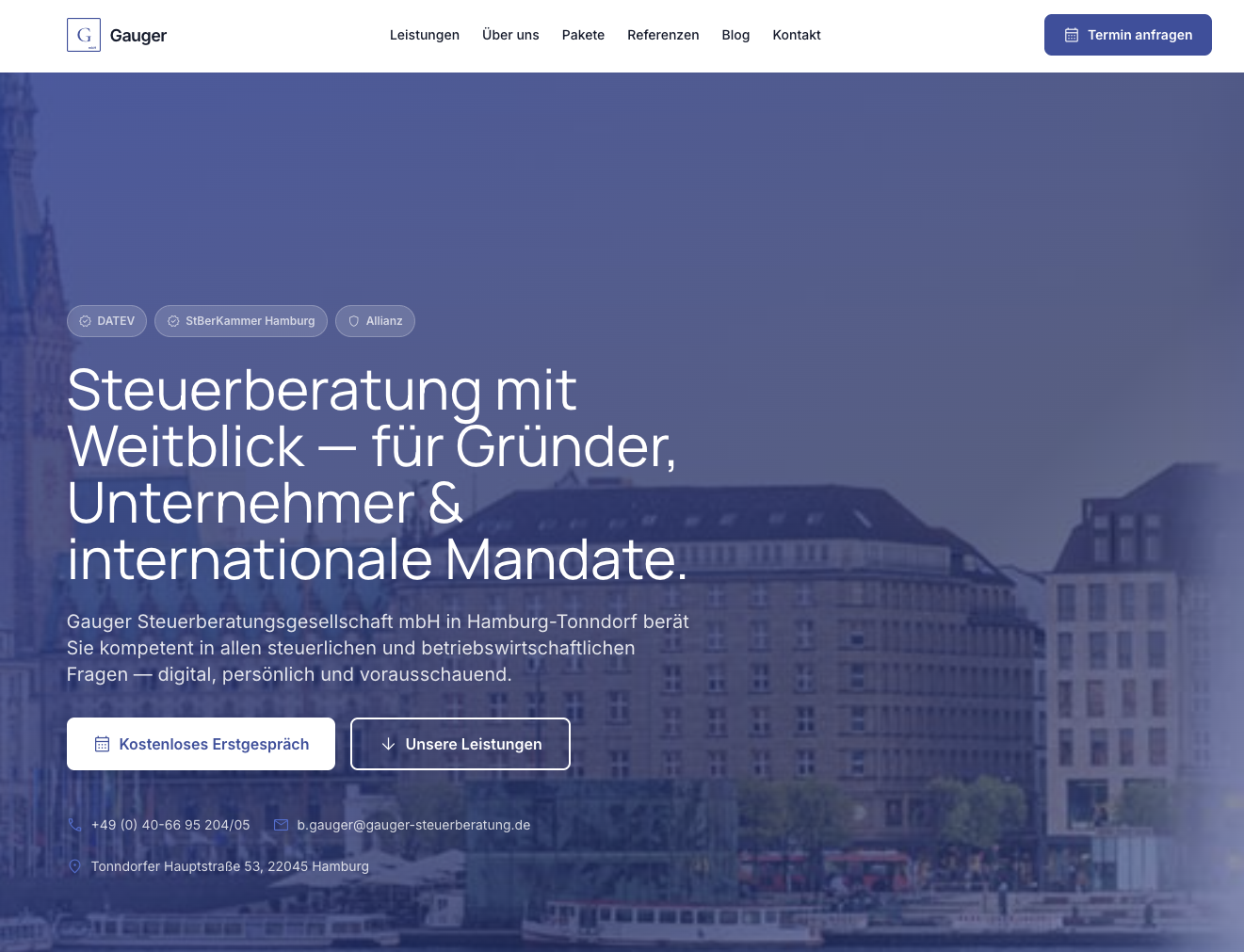 Gauger Steuerberatungsgesellschaft mbH – alte Website
