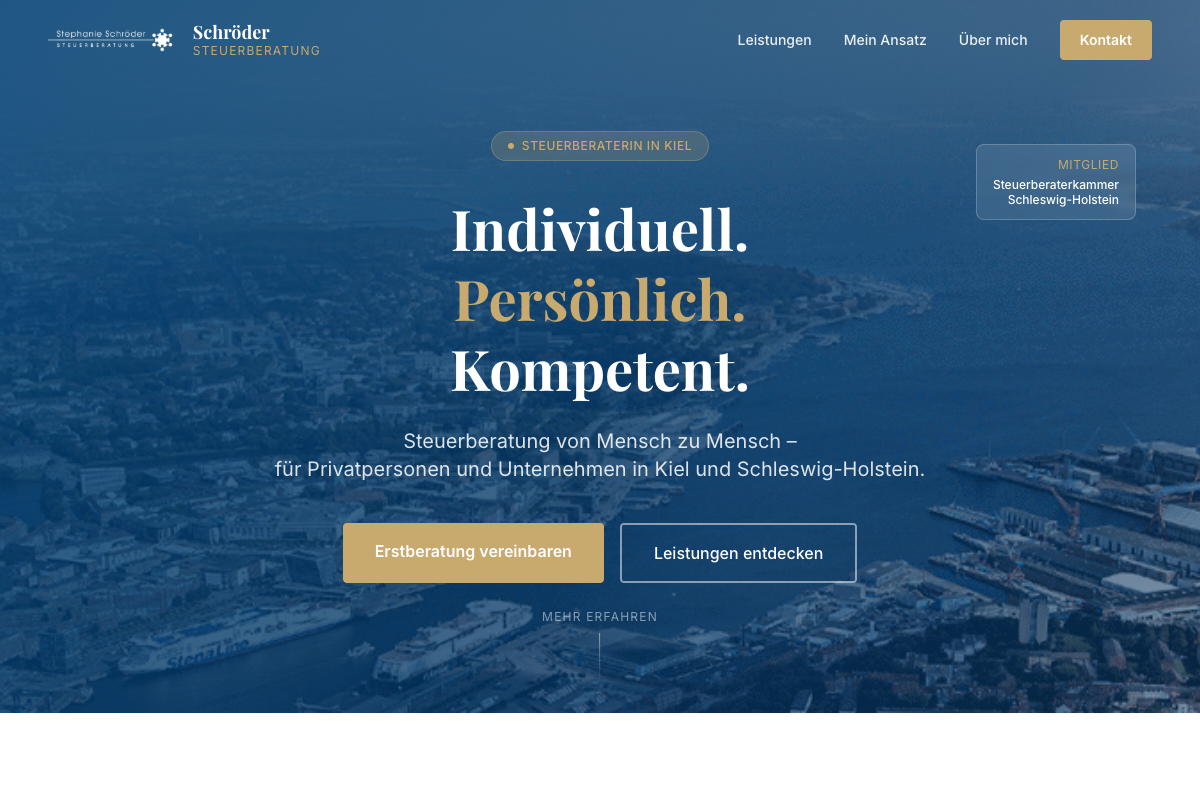 Schroeder Steuerberatung – neue Website
