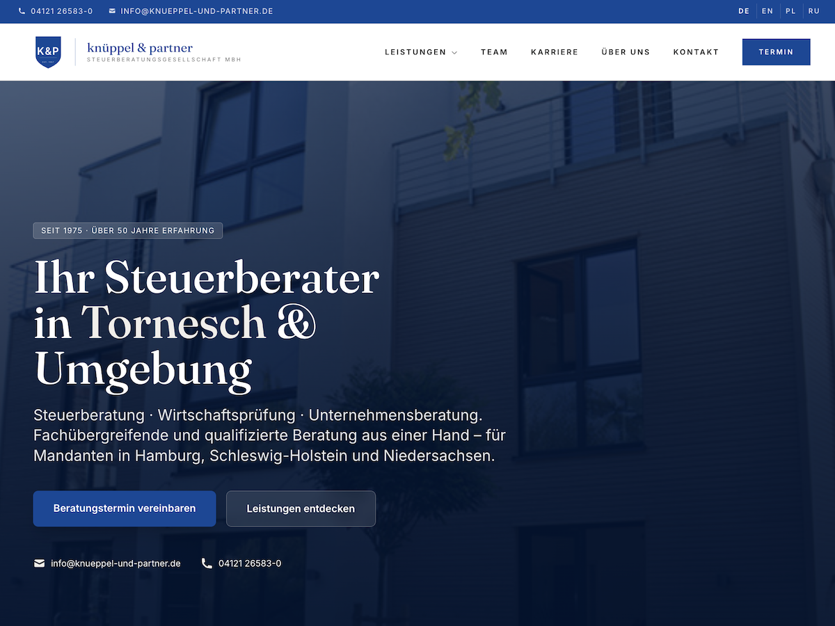Steuerberater Tornesch – alte Website