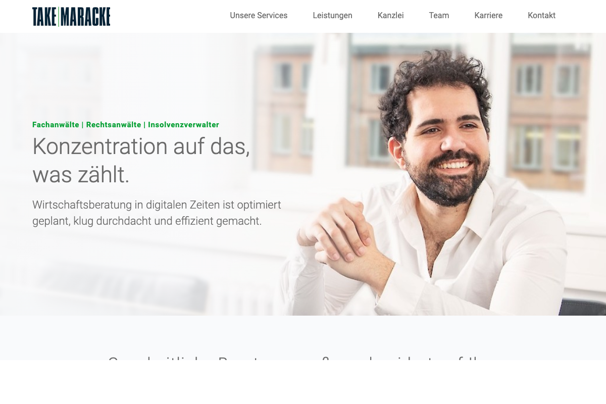 Take Maracke & Partner – alte Website